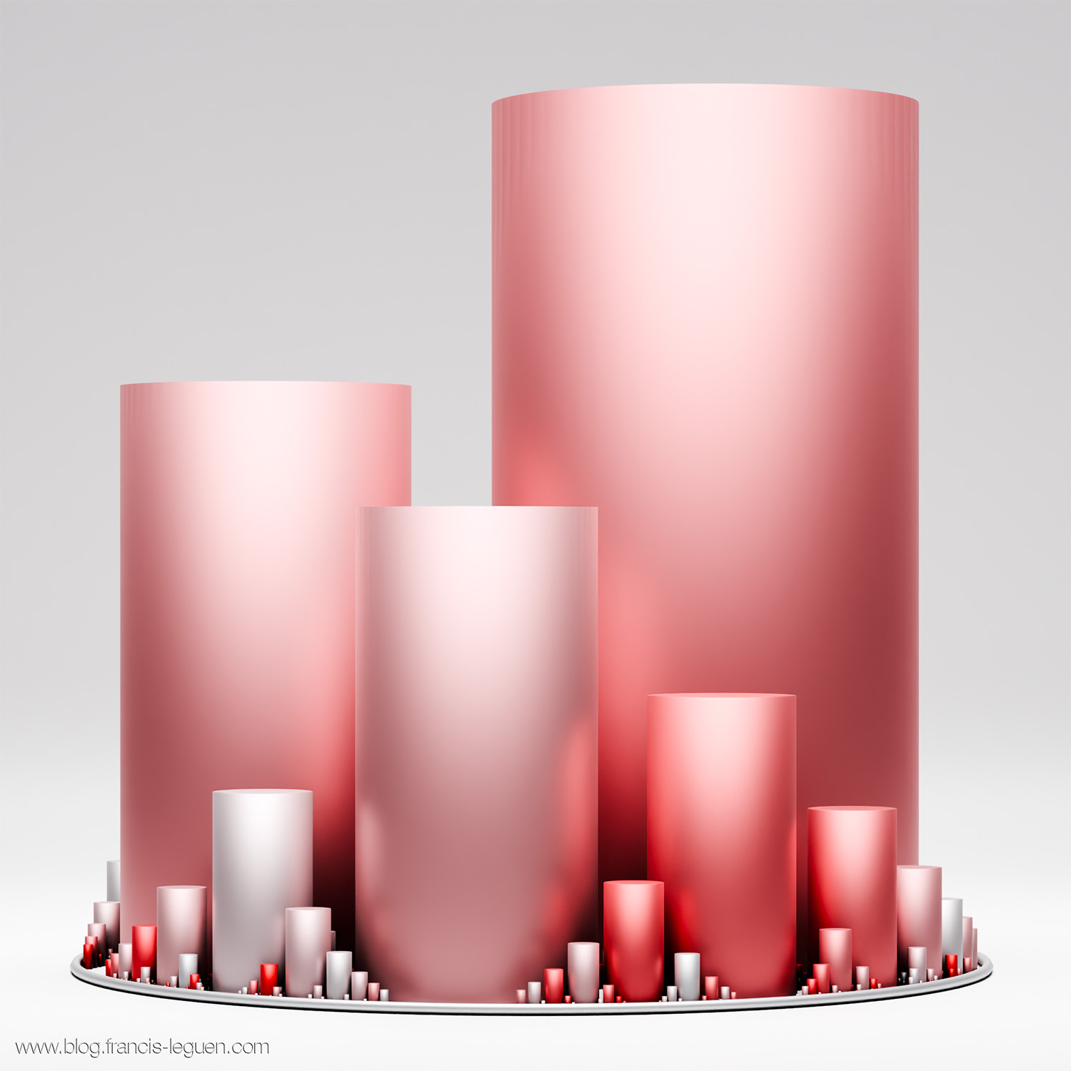Des fractales apolloniennes dans Blender - texture, profondeur, volume