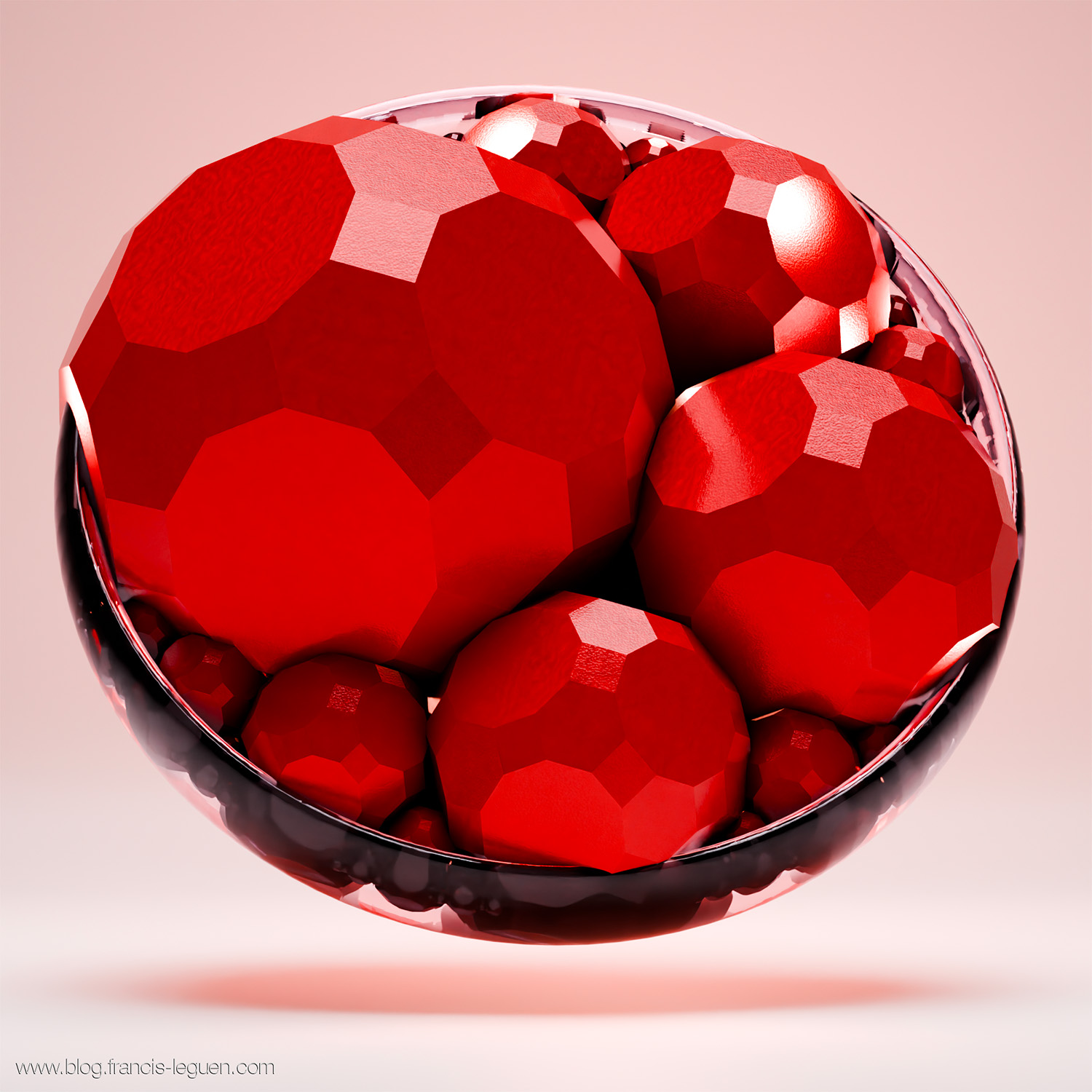 Des fractales apolloniennes dans Blender - texture, profondeur, volume