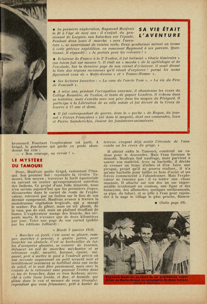 Raymond Maufrais : Aventures en Guyane - lecture, reliure, pages
