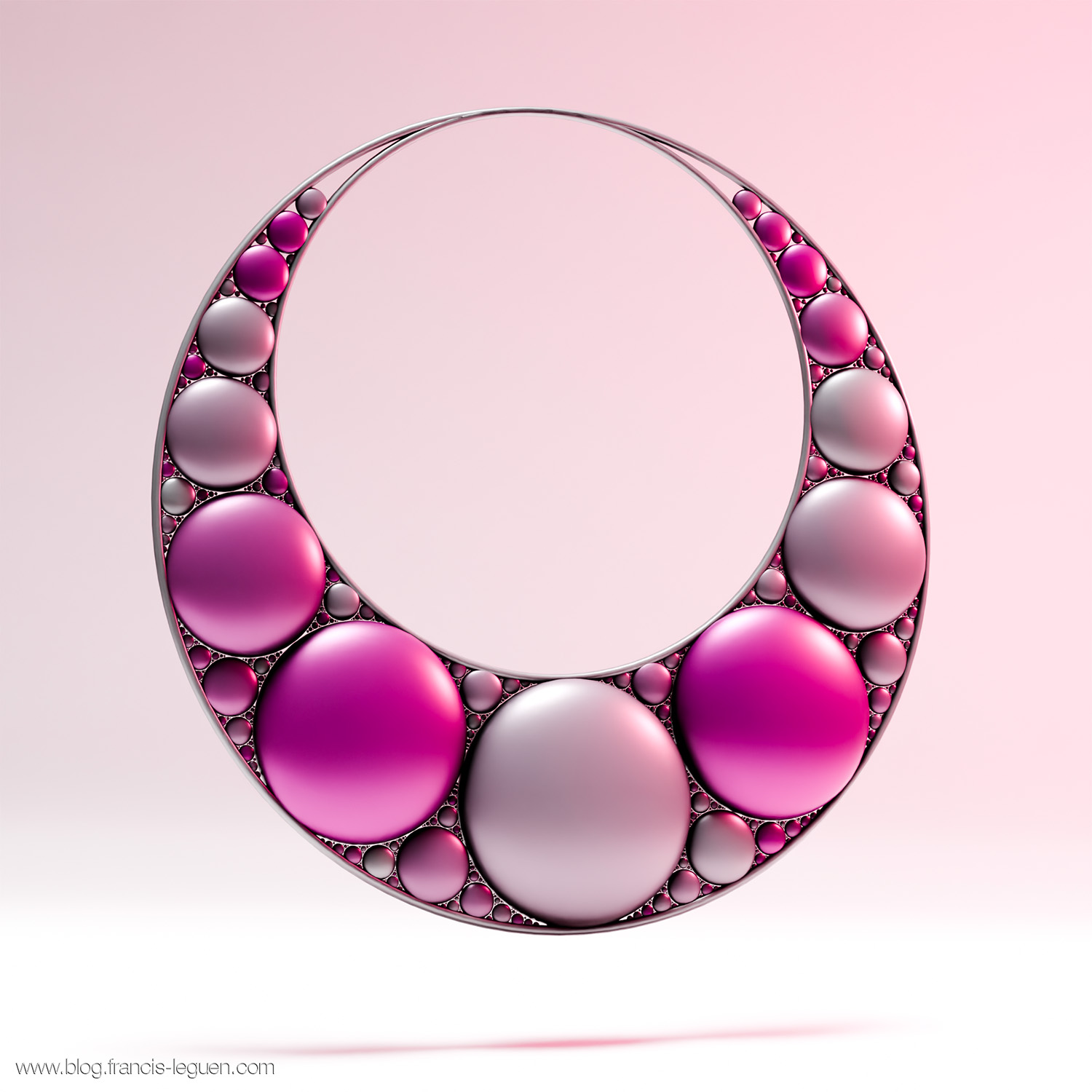 Des fractales apolloniennes dans Blender - texture, profondeur, volume