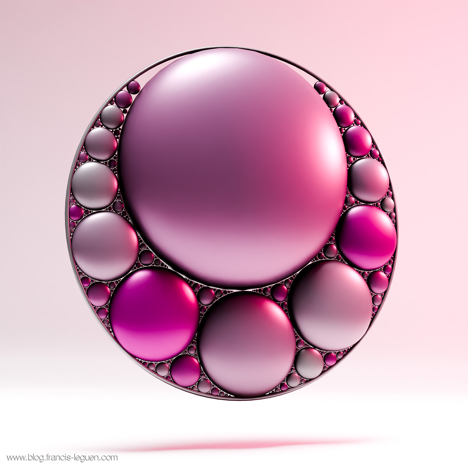Des fractales apolloniennes dans Blender - texture, profondeur, volume