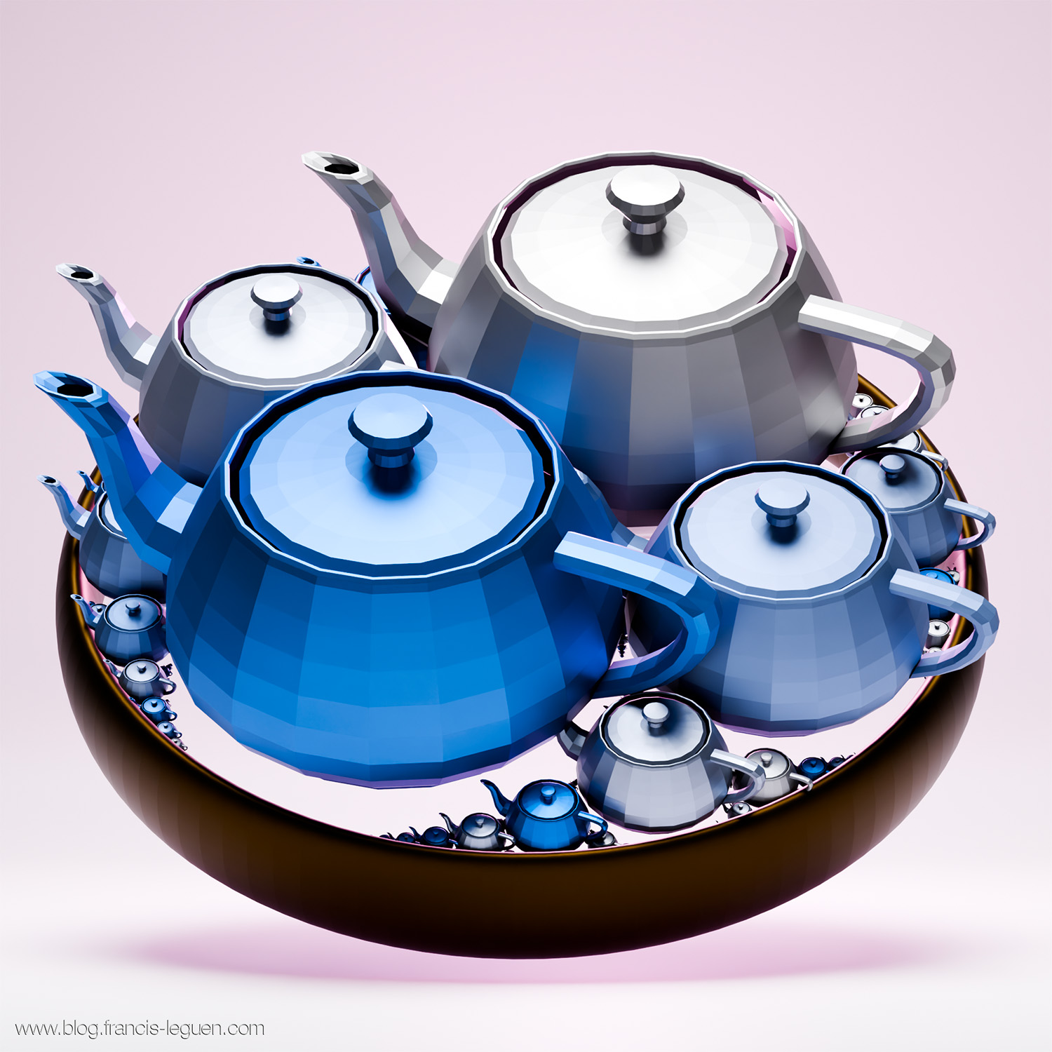 Des fractales apolloniennes dans Blender - texture, profondeur, volume