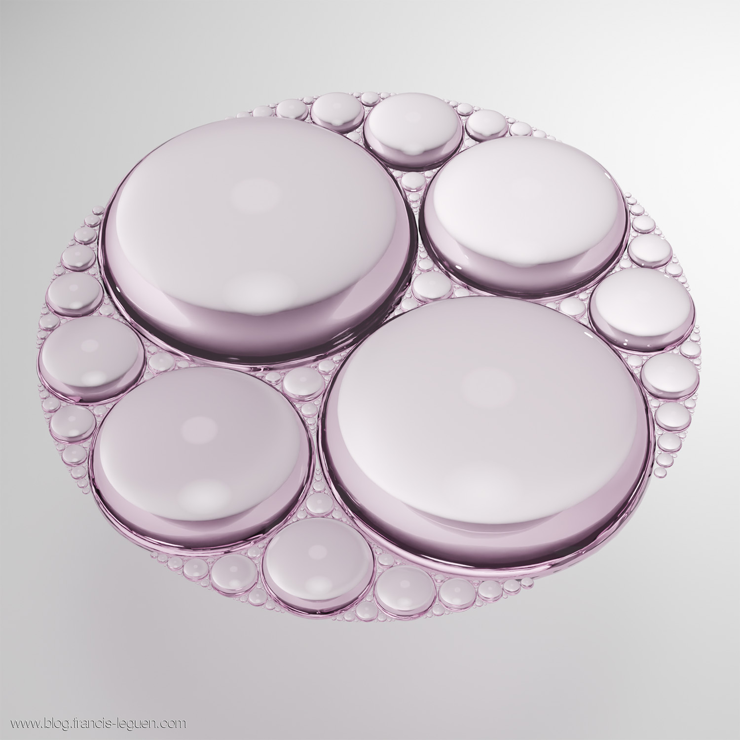Des fractales apolloniennes dans Blender - texture, profondeur, volume