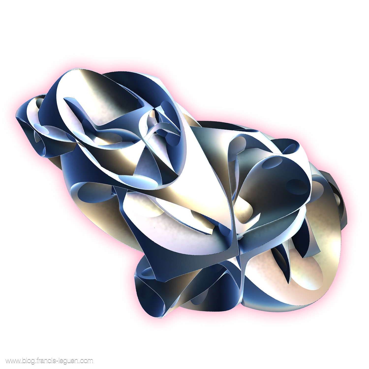 L'oloïde, un incroyable solide - lumière, surface, texture