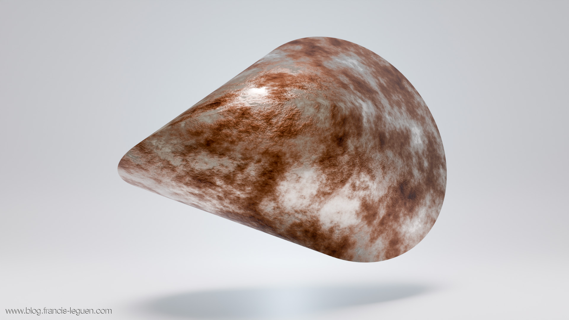 L'oloïde, un incroyable solide - lumière, surface, texture
