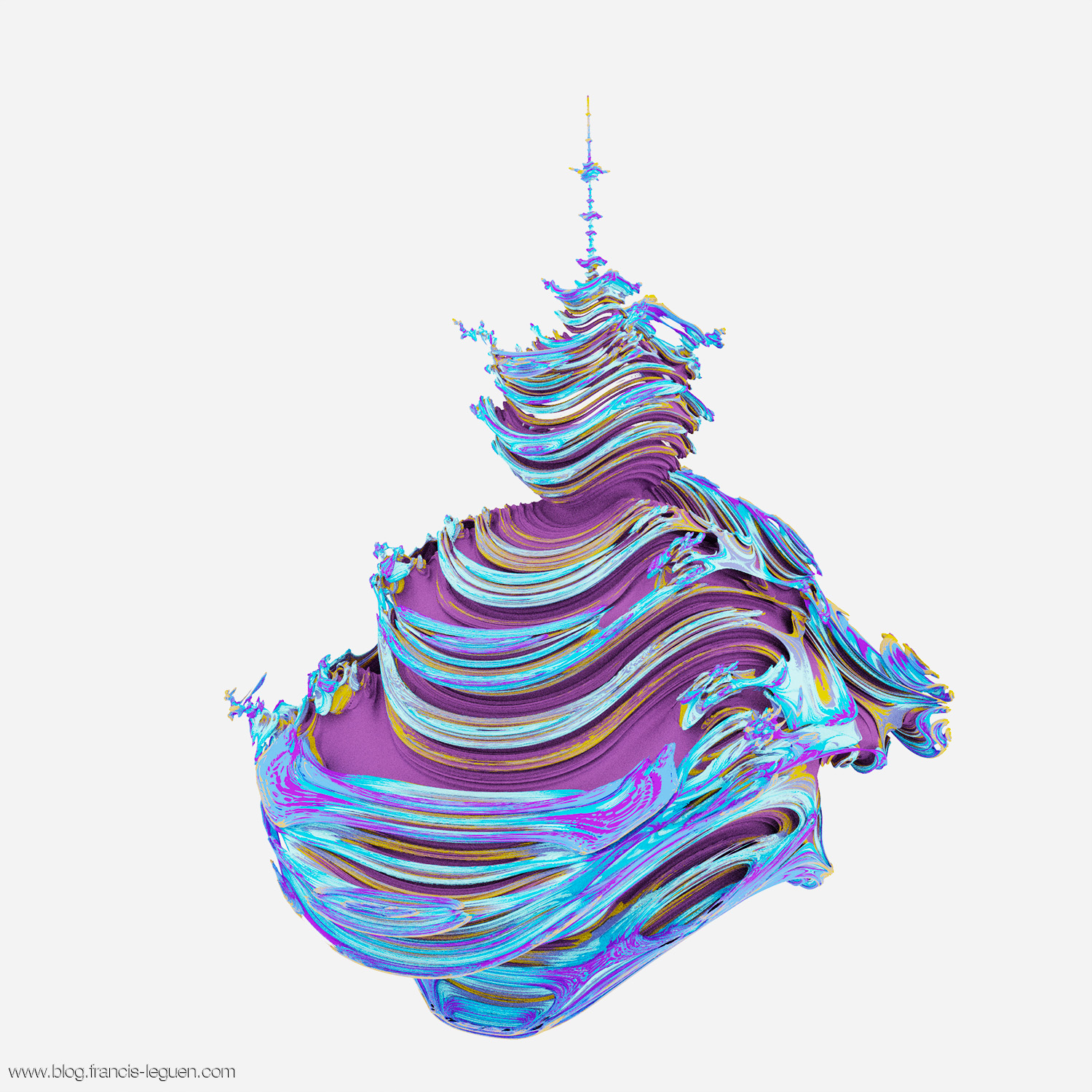 MandelBro3D : Des fractales multidimensionnelles dans JWildfire Swan - répétition, ensemble, mathématiques