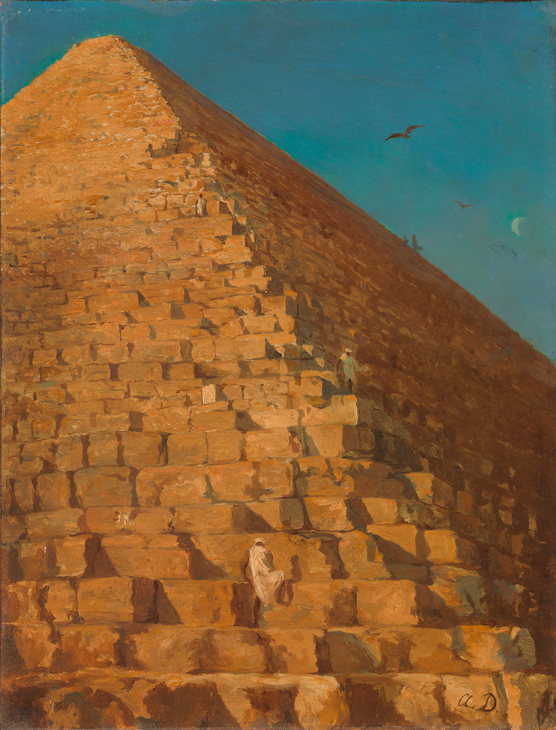 Impressions de voyage au Sinaï - Alexandre Dumas. Pyramide de Cheops-Peinture de Adrien Dauzats